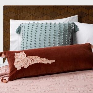 Opalhouse Oversize Tiger Embroidered Velvet Throw Pillow